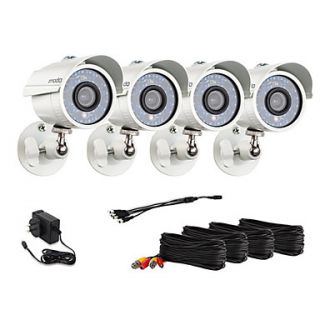 Zmodo 4 Bullet Outdoor 700TVL Night Vision CCTV Surveillance Security Camera Kit