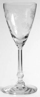 Heisey Chintz Clear (Stem #3389) Wine Glass   Stem #3389, Etch #450,Clear