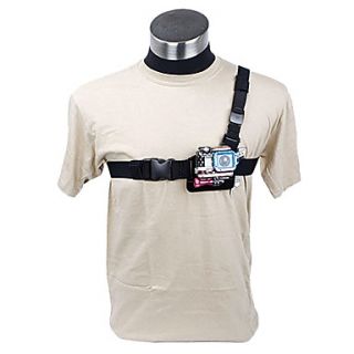 Light Weight 3 Points Black Chest Belt for GoPro HD Hero 2 and 3
