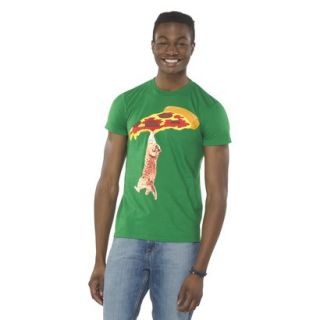 Ecom M Tee Shirts Hang In There Pizza Cat GREEN M