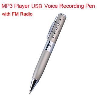 4GB MP3 Player USB Voice Recording Pen with FM Radio