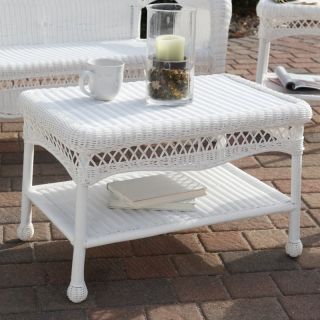 Sahara All Weather Wicker Coffee Table White   CDI011CT 3WHI