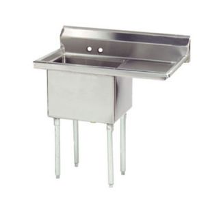 Advance Tabco Fabricated Sink   18x18x12 Bowl, 18 Right Drainboard, 18 ga 304 Stainless