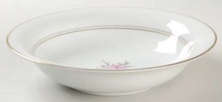 Rose (Japan) 586 Coupe Soup Bowl, Fine China Dinnerware   Pink Rose Center,Gold