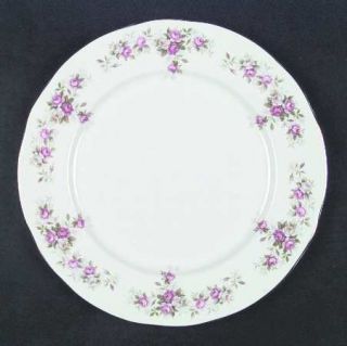 Duchess June Bouquet Dinner Plate, Fine China Dinnerware   Amber Shape,Pink&Whit