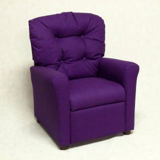 Brazil Furniture 4 Button Back Child Recliner Purple   400 SOLID PURPLE