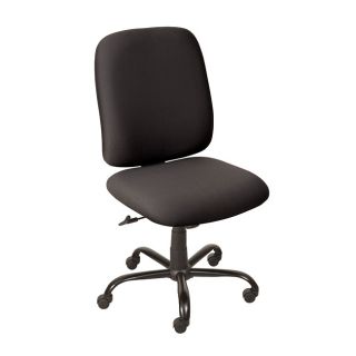 Titan Black High back Rolling Desk Chair With An Oversized Steel Base (BlackTested to support up to 500 poundsGreenguard indoor air quality certifiedPadded and upholstered seat and back provide long lasting supportSeat dimensions: 22.5 inches wide x 22 in