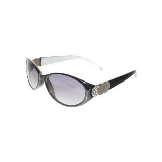 Solargenics Embellished Plastic Sunglasses, Black, Womens