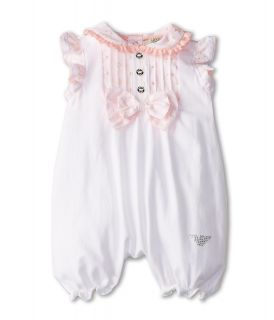 Armani Junior Eyelet One Piece with Ruffles Girls Jumpsuit & Rompers One Piece (Pink)