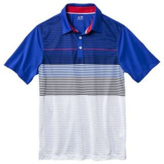 C9 by Champion Mens Advanced Striped Golf Polo Shirt   Athens Blue XL