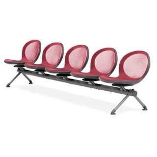 OFM Net Series Five Chair Beam Seating NB 5 Color: Red