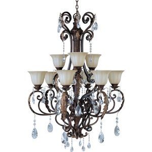 Maxim MAX 13566CFAF/CRY080 Augusta Augusta 9 Light Chandelier with Crystals