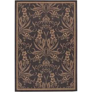 Recife Garden Cottage Black/ Cocoa Rug (53 X 76) (BlackSecondary colors: CocoaPattern: FloralTip: We recommend the use of a non skid pad to keep the rug in place on smooth surfaces.All rug sizes are approximate. Due to the difference of monitor colors, so