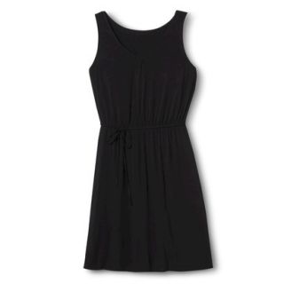 Merona Womens Knit Tank Dress w/Self Tie   Black   L