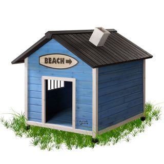 Pet Squeak Beach House Dog House Multicolor   2000S, Small