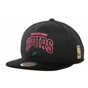 San Antonio Spurs Mitchell and Ness NBA Black Out Snapback Cap