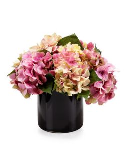 Hydrangea Faux Floral Arrangement, Pink