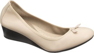 Womens Hush Puppies Candid Pump   Nude Leather Casual Shoes