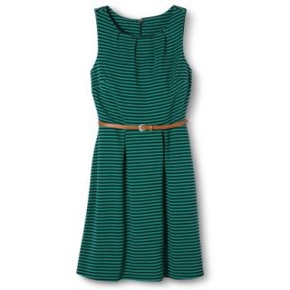 Merona Womens Textured Stripe Dress   Acacia Leaf   M