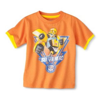 Transformers Bumblebee Infant Toddler Boys Short Sleeve Tee   Orange 4T