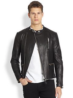 Mackage Leather Moto Jacket   Black