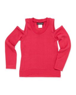 Cold Shoulder Slouchy Sweater, Fuchsia
