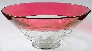 Tiffin Franciscan KingS Crown Ruby Flashed (Top Only) 11 Cone Shaped Bowl   St