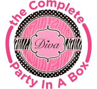 Diva Zebra Print Party Packs