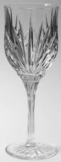 Cristal DArques Durand Madrigal Wine Glass   Cut Fan Design On Bowl, Ribbed Ste