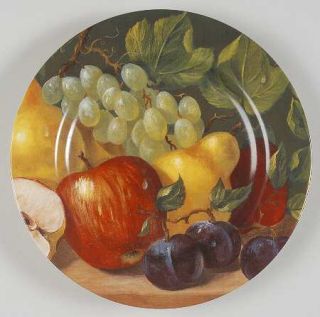 Montclaire Salad Plate, Fine China Dinnerware   Nancy Wiseman,Green/Fruit,Rim,No
