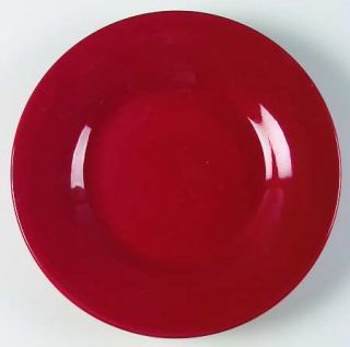 Pottery Barn Sausalito Red Dinner Plate, Fine China Dinnerware   All Red,Handpai