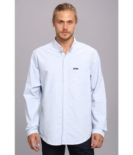 Members Only Oxford Cotton Shirt Mens Long Sleeve Button Up (Blue)