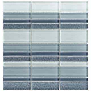 Somertile Reflections 1 inch Meridian Cirrus Glass Mosaic Tiles (pack Of 10) (Glass mosaicDimensions of tile: 12.25 inches long x 11.75 inches wide x 0.25 inches highInstallation: Use latex modified thin setSmooth and textured glass mosaic tileEasy to ins