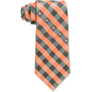 Miami Marlins Eagles Wings Polyester Checked Tie