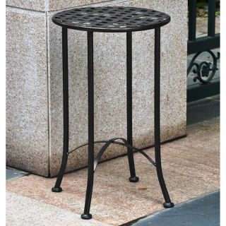 Mandalay 15 in. Wrought Iron Patio Table   3469 HD/BZ