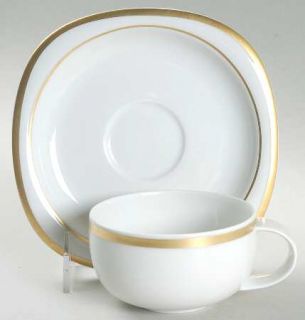 Rosenthal   Continental Banquet (Suomi) Flat Cup & Saucer Set, Fine China Dinner