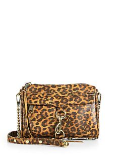 Rebecca Minkoff Mini MAC Leopard Print Leather Crossbody Bag   Leopard