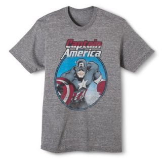 M Tee Shirts MARVL Captain America Figure GREY M