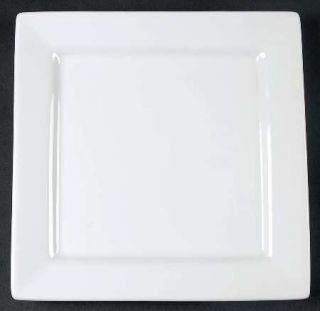 Home Trends Canopy White (Square) Salad/Dessert Plate, Fine China Dinnerware   A