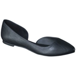 Womens Xhilaration Lana Pointed Toe Flats   Black 5.5