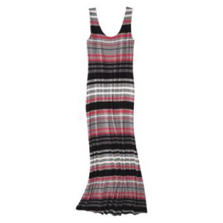 Merona Womens Knit Maxi Tank Dress   Grey/Coral Stripe   XS(1)