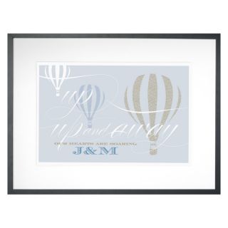Checkerboard Ltd Up, Up & Away Personalized Framed Wall Decor   24W x 18H in.