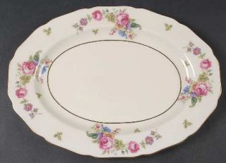 Thomas Rosemont 12 Oval Serving Platter, Fine China Dinnerware   Floral Sprays,