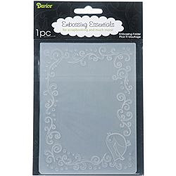 Darice Bird Scroll Embossing Folder (ClearMaterials: PlasticPackage includes one (1) embossing folderFist most embossing machines (sold separately)Dimensions: 5.75 inches high x 4.25 inches wideImported )