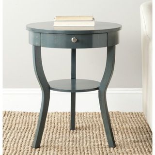 Kendra Dark Teal End Table (Dark tealMaterials: Pine woodDimensions: 30.3 inches high x 22 inches wide x 22 inches deepThis product will ship to you in 1 box.Assembly required )