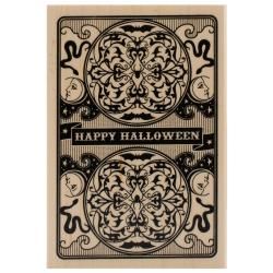 Inkadinkado Halloween Mounted Rubber Stamp 2.75 X4 : Halloween Playing Card