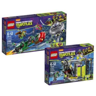 LEGO Ninja Turtles Mutation Chamber Unleashed and T Rawket Sky Strike Bundle