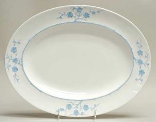 Spode Geisha Light Blue 15 Oval Serving Platter, Fine China Dinnerware   Blanch