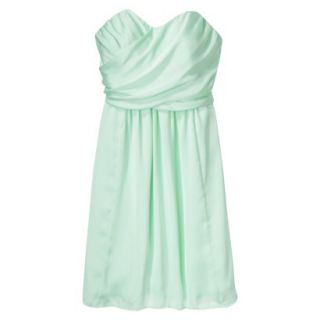 TEVOLIO Womens Satin Strapless Dress   Cool Mint   6