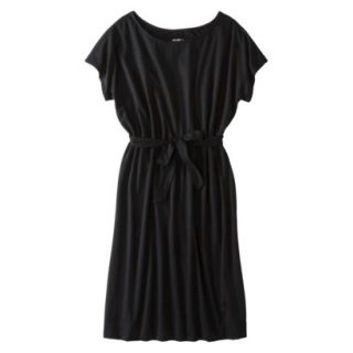 Merona Womens Plus Size Short Sleeve Belted Dress   Black 3